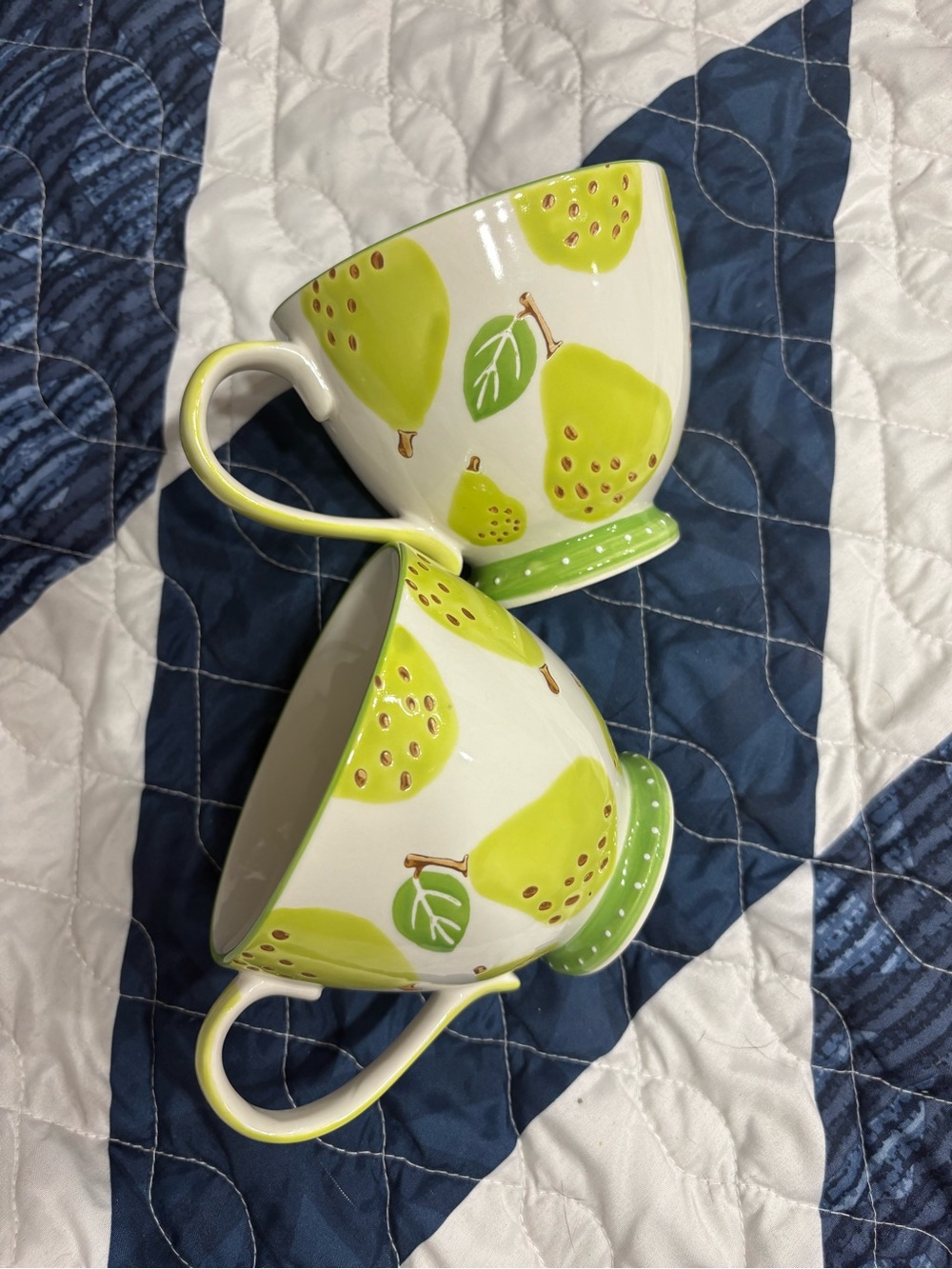 Green Pear Ceramic Teacup Set - Home Dining